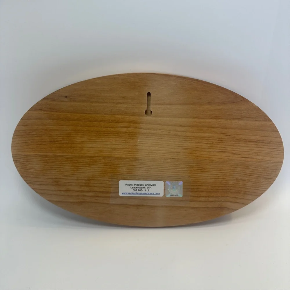 WSU Washington State University Solid Wood‎ Hand Crafted Plaque with Clock Cougs